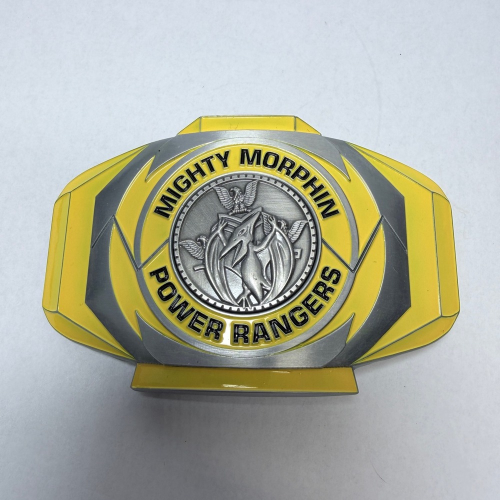 Mighty Morphin Power Rangers Yellow Ranger Belt Buckle Pterodactyl Metal Cosplay